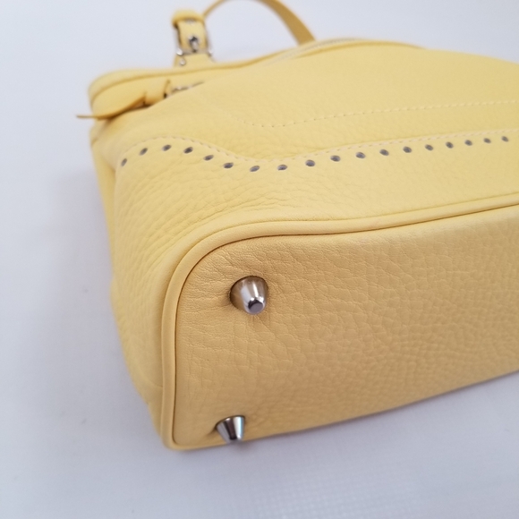 Coach Hamilton Pebbled Leather Satchel Bag Tags Imperfections - Picture 4 of 15